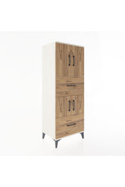 Hyperion Dolap 3 Raflı 2 Çekmeceli 4 Kapaklı 60x44x163 - S53M067V3B