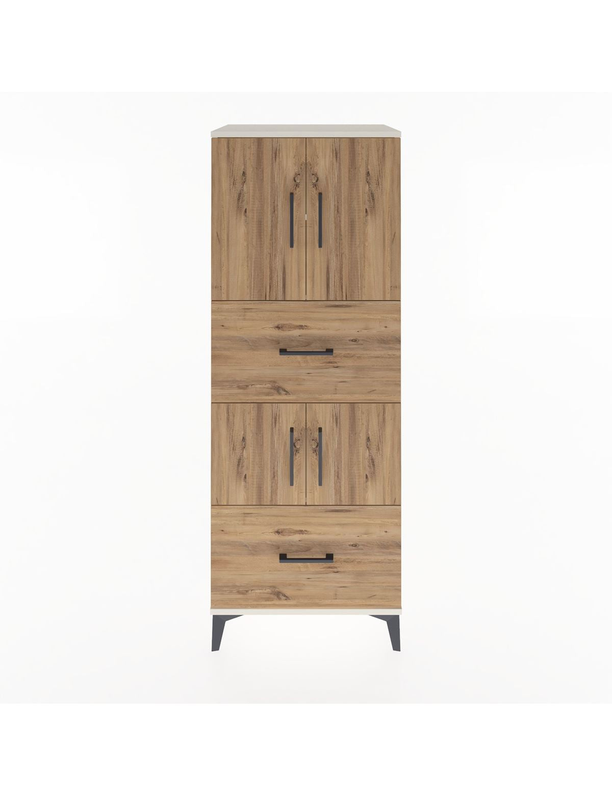 Hyperion Dolap 3 Raflı 2 Çekmeceli 4 Kapaklı 60x44x163 Aytaşı-Çam