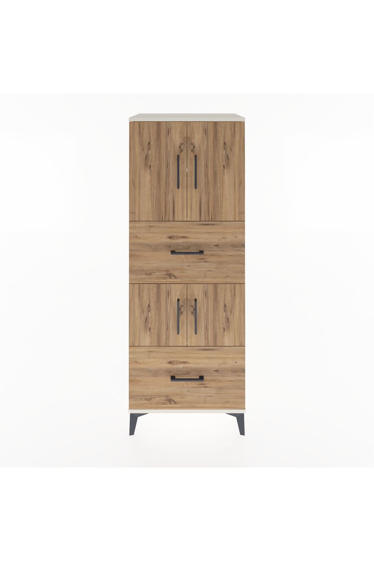 Hyperion Dolap 3 Raflı 2 Çekmeceli 4 Kapaklı 60x44x163 Aytaşı-Çam