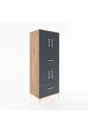 Hyperion Dolap 3 Raflı 2 Çekmeceli 4 Kapaklı 60x44x163 - S53M067V8B