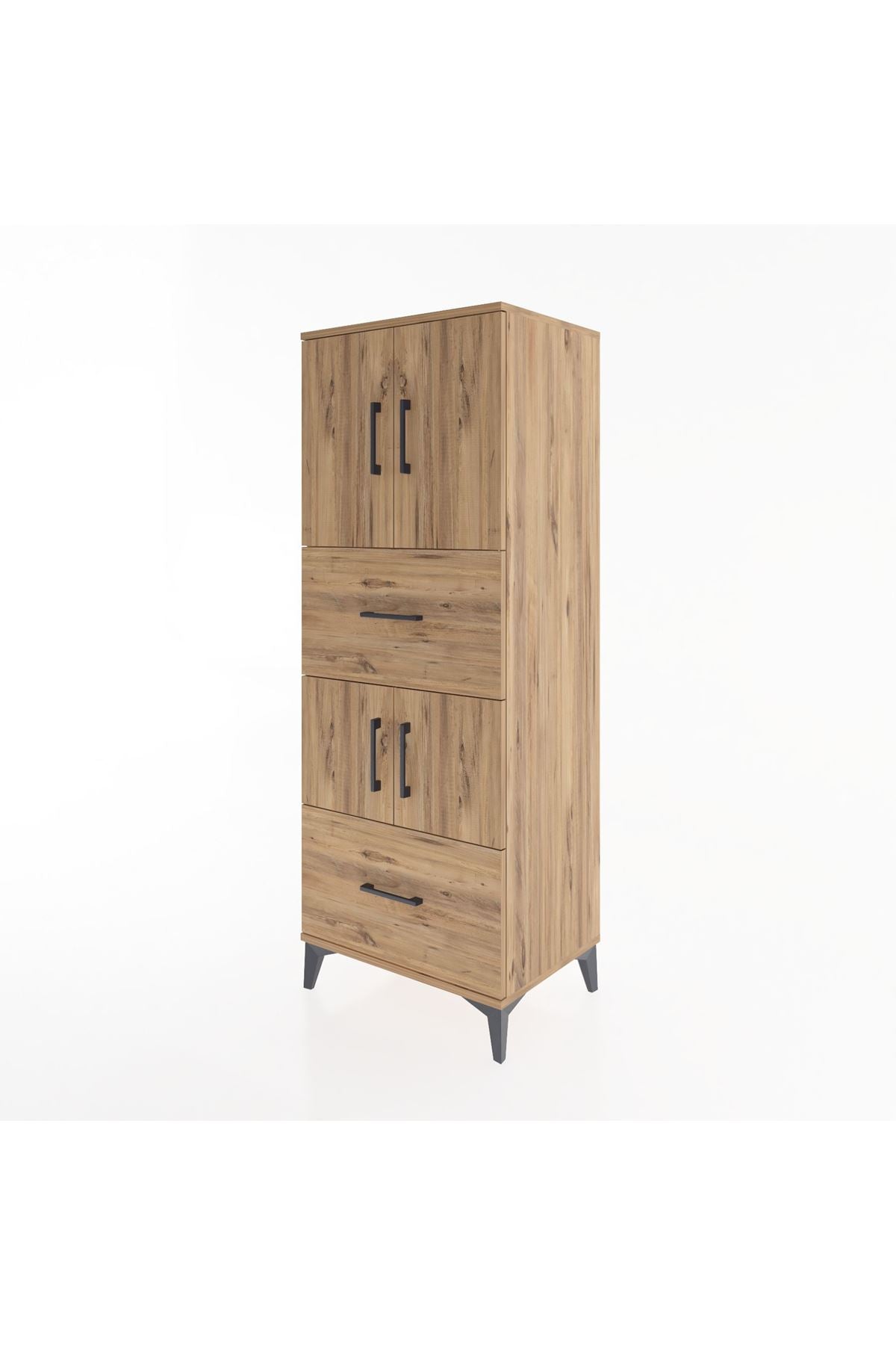 Hyperion Dolap 3 Raflı 2 Çekmeceli 4 Kapaklı 60x44x163 - S53M067V9B