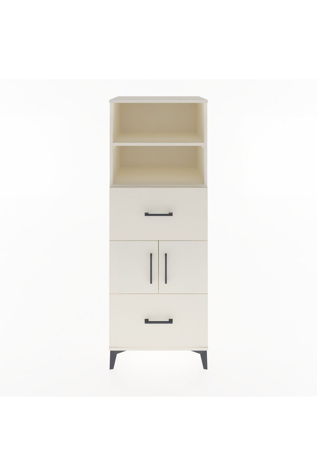 Hyperion Dolap 3 Raflı 2 Çekmeceli 2 Kapaklı 60x44x163 Aytaşı-Aytaşı