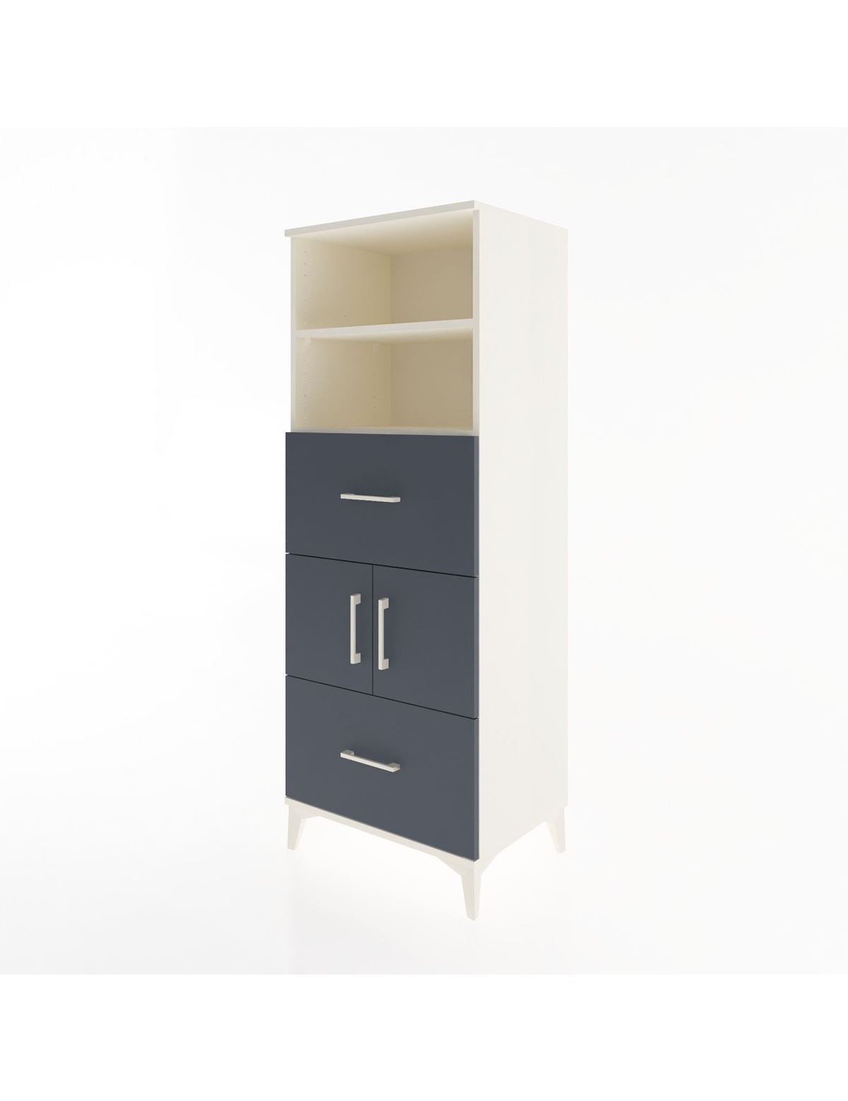 Hyperion Dolap 3 Raflı 2 Çekmeceli 2 Kapaklı 60x44x163 - S53M068V2B