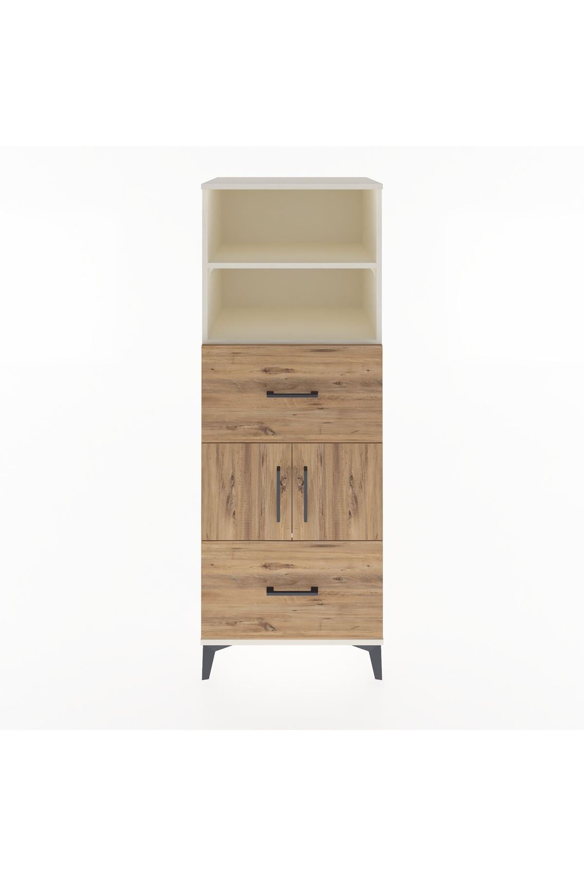 Hyperion Dolap 3 Raflı 2 Çekmeceli 2 Kapaklı 60x44x163 Aytaşı-Çam