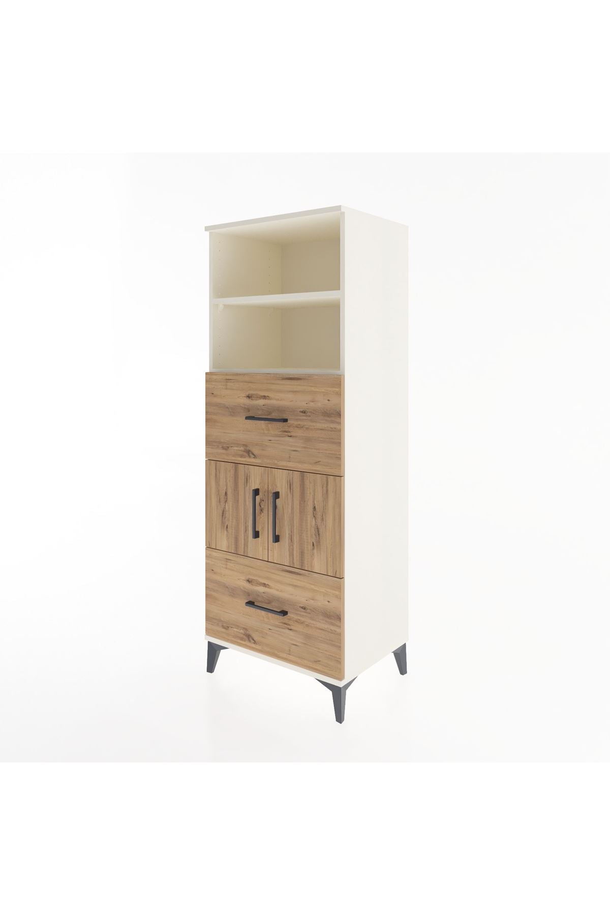 Hyperion Dolap 3 Raflı 2 Çekmeceli 2 Kapaklı 60x44x163 Aytaşı-Çam