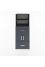 Hyperion Dolap 3 Raflı 2 Çekmeceli 2 Kapaklı 60x44x163 Antrasit-Antrasit