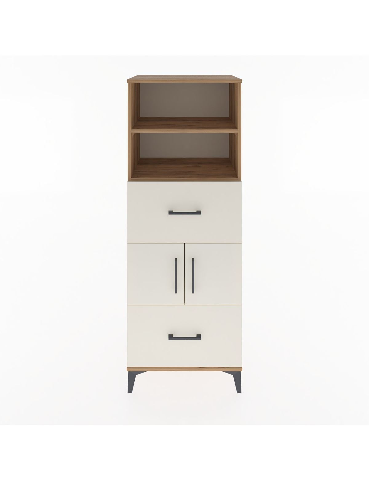 Hyperion Dolap 3 Raflı 2 Çekmeceli 2 Kapaklı 60x44x163 Çam-Aytaşı