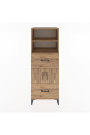 Hyperion Dolap 3 Raflı 2 Çekmeceli 2 Kapaklı 60x44x163 Çam-Çam
