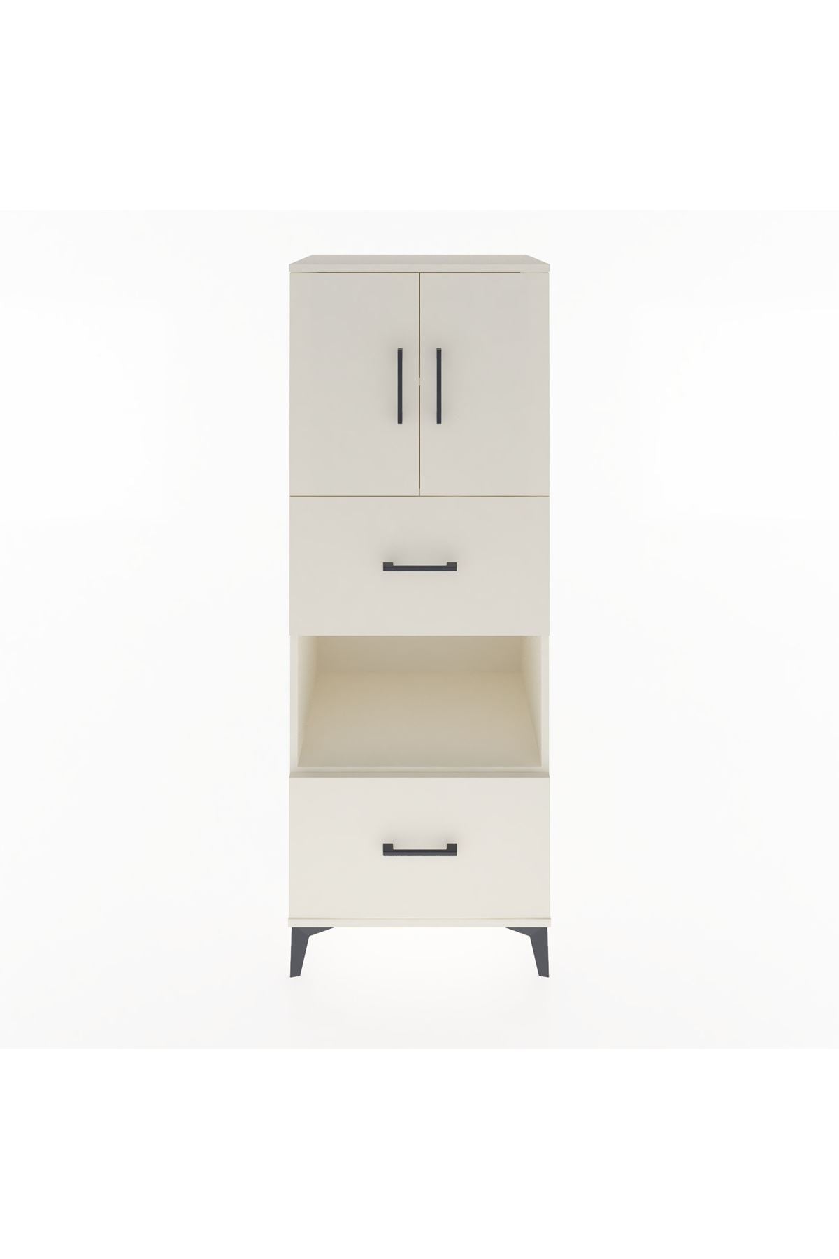 Hyperion Dolap 3 Raflı 2 Çekmeceli 2 Kapaklı 60x44x163 Aytaşı-Aytaşı