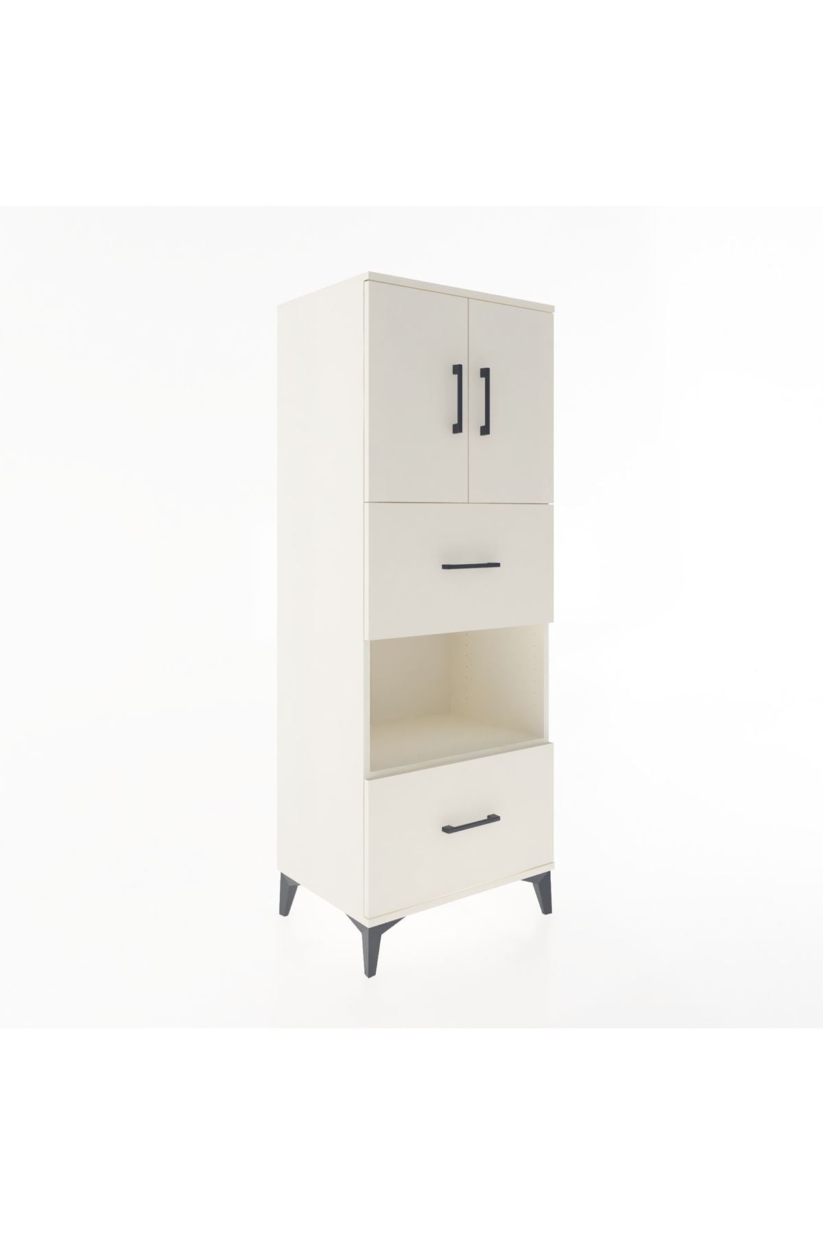 Hyperion Dolap 3 Raflı 2 Çekmeceli 2 Kapaklı 60x44x163 Aytaşı-Aytaşı