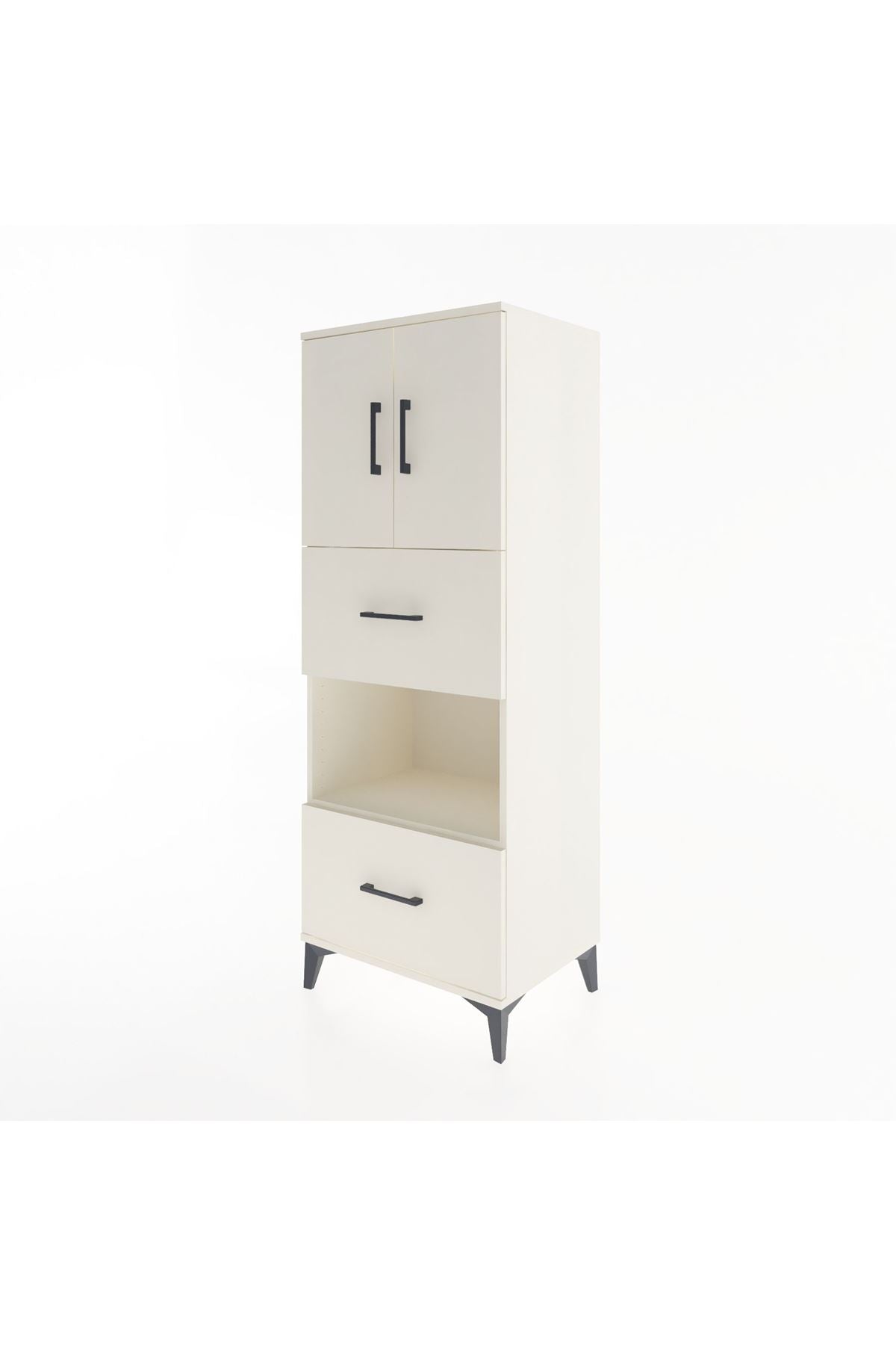 Hyperion Dolap 3 Raflı 2 Çekmeceli 2 Kapaklı 60x44x163 Aytaşı-Aytaşı