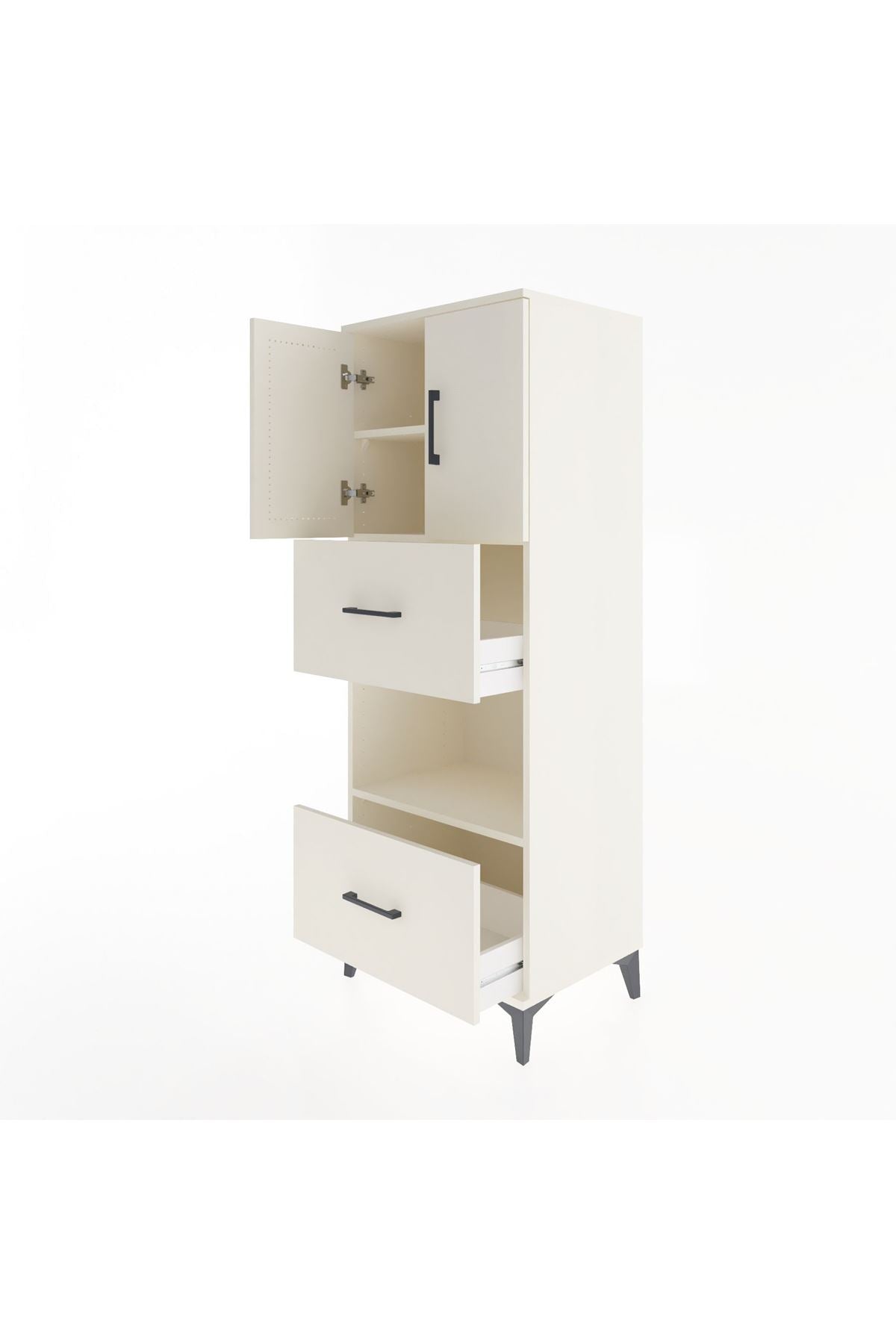 Hyperion Dolap 3 Raflı 2 Çekmeceli 2 Kapaklı 60x44x163 Aytaşı-Aytaşı