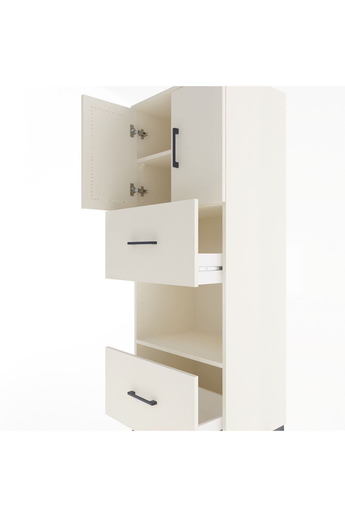 Hyperion Dolap 3 Raflı 2 Çekmeceli 2 Kapaklı 60x44x163 Aytaşı-Aytaşı