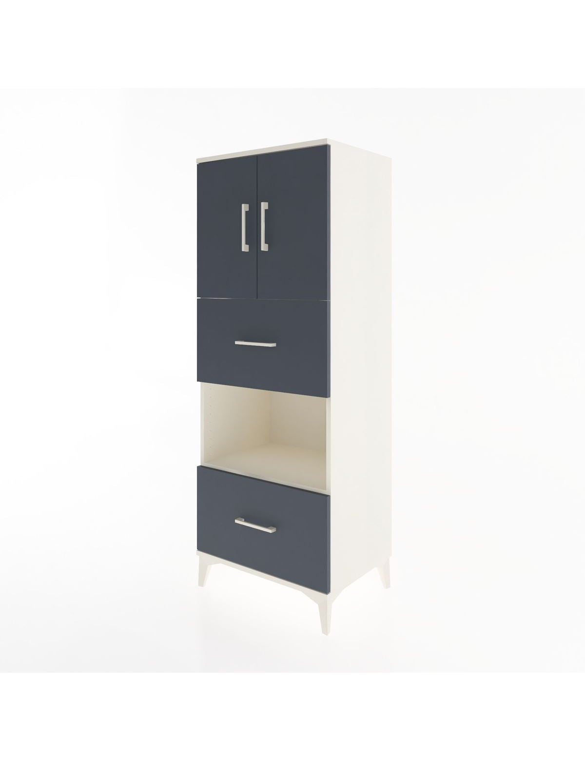 Hyperion Dolap 3 Raflı 2 Çekmeceli 2 Kapaklı 60x44x163 - S53M069V2B