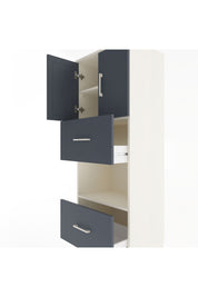 Hyperion Dolap 3 Raflı 2 Çekmeceli 2 Kapaklı 60x44x163 Aytaşı-Antrasit