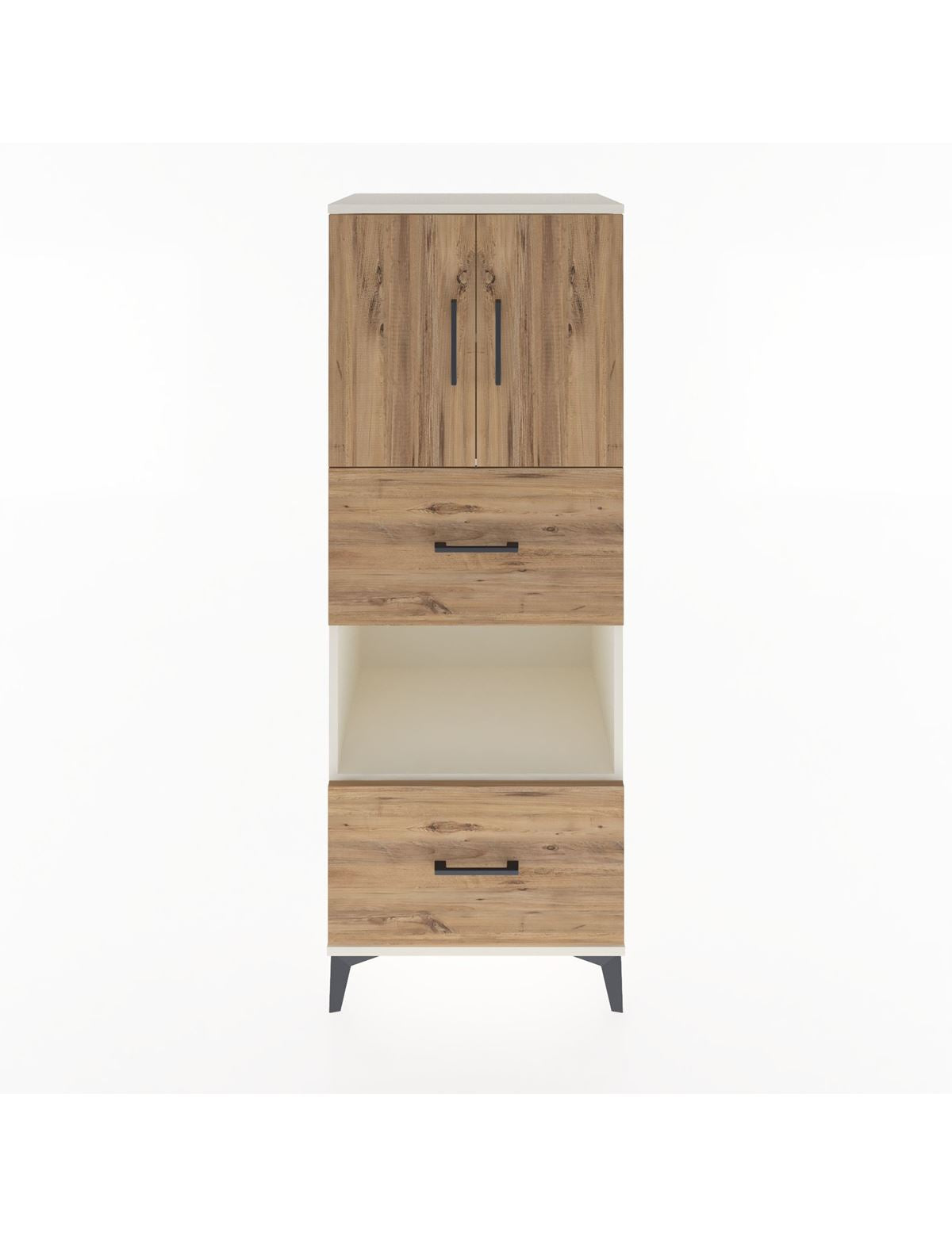 Hyperion Dolap 3 Raflı 2 Çekmeceli 2 Kapaklı 60x44x163 Aytaşı-Çam