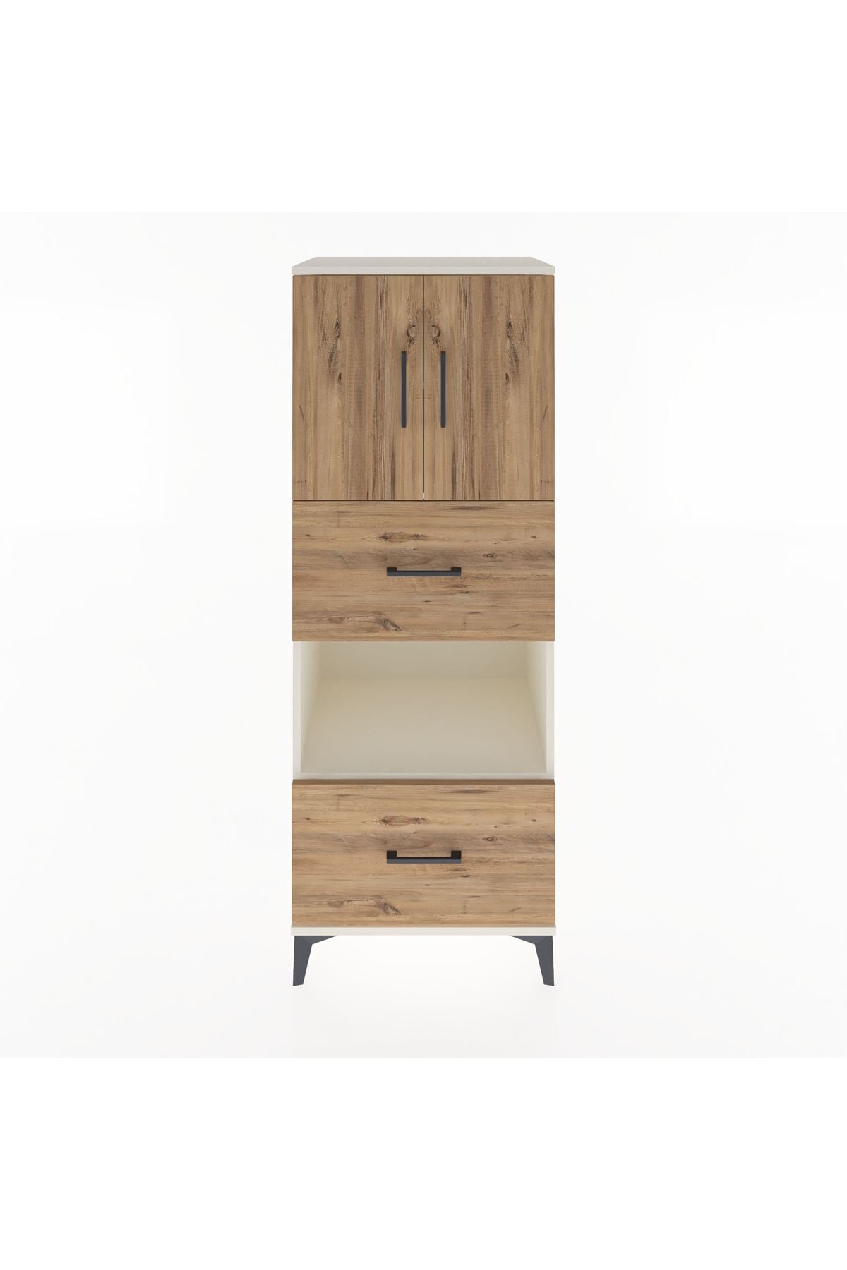 Hyperion Dolap 3 Raflı 2 Çekmeceli 2 Kapaklı 60x44x163 Aytaşı-Çam