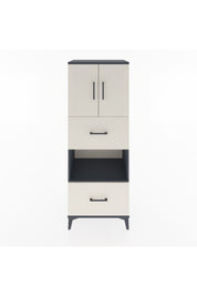 Hyperion Dolap 3 Raflı 2 Çekmeceli 2 Kapaklı 60x44x163 Antrasit-Aytaşı