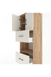 Hyperion Dolap 3 Raflı 2 Çekmeceli 2 Kapaklı 60x44x163 Çam-Aytaşı