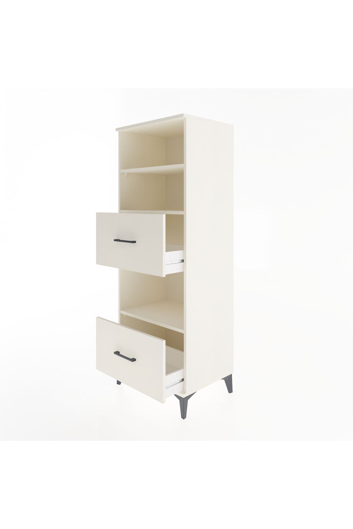 Hyperion Dolap 3 Raflı 2 Çekmeceli 60x44x163 Aytaşı-Aytaşı