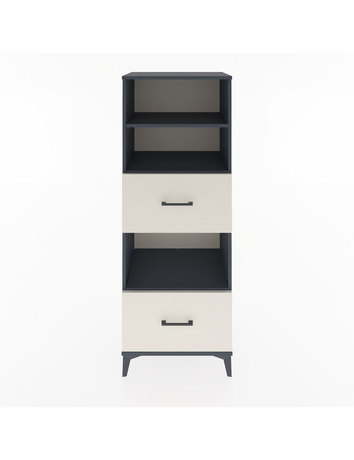 Hyperion Dolap 3 Raflı 2 Çekmeceli 60x44x163 Antrasit-Aytaşı