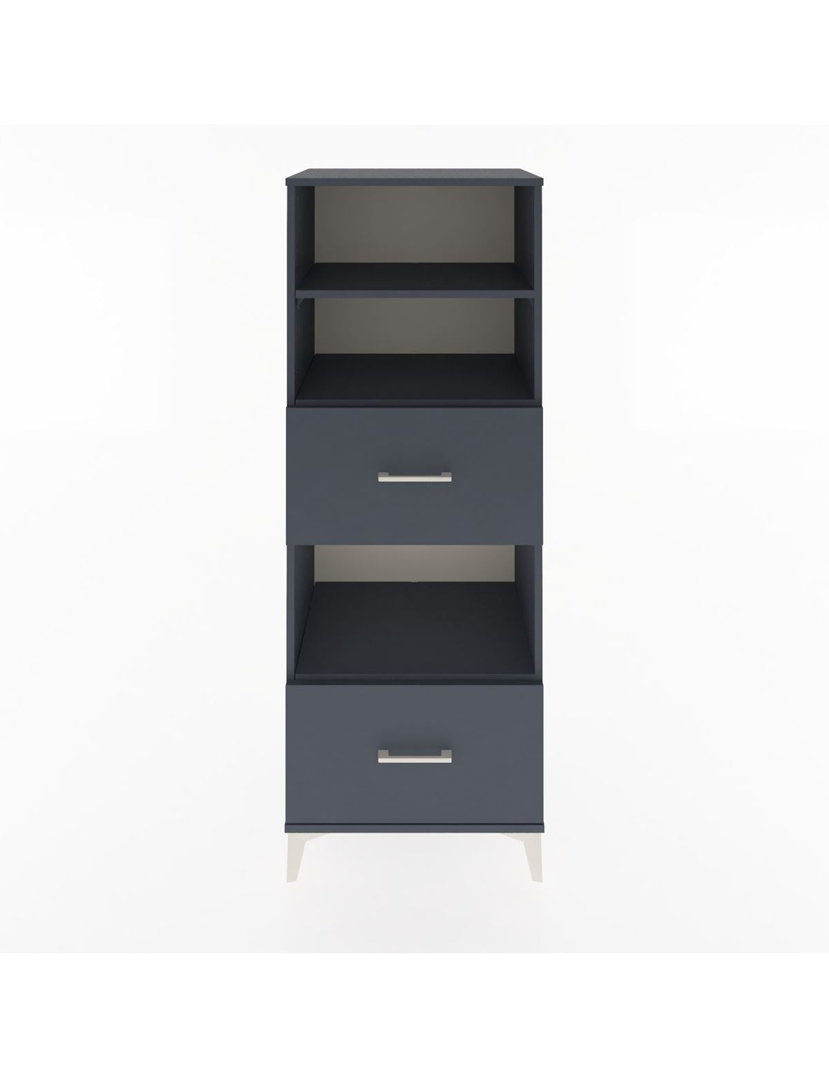 Hyperion Dolap 3 Raflı 2 Çekmeceli 60x44x163 Antrasit-Antrasit