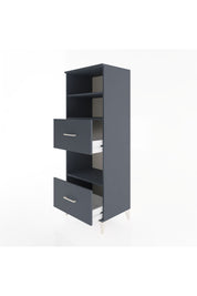 Hyperion Dolap 3 Raflı 2 Çekmeceli 60x44x163 Antrasit-Antrasit