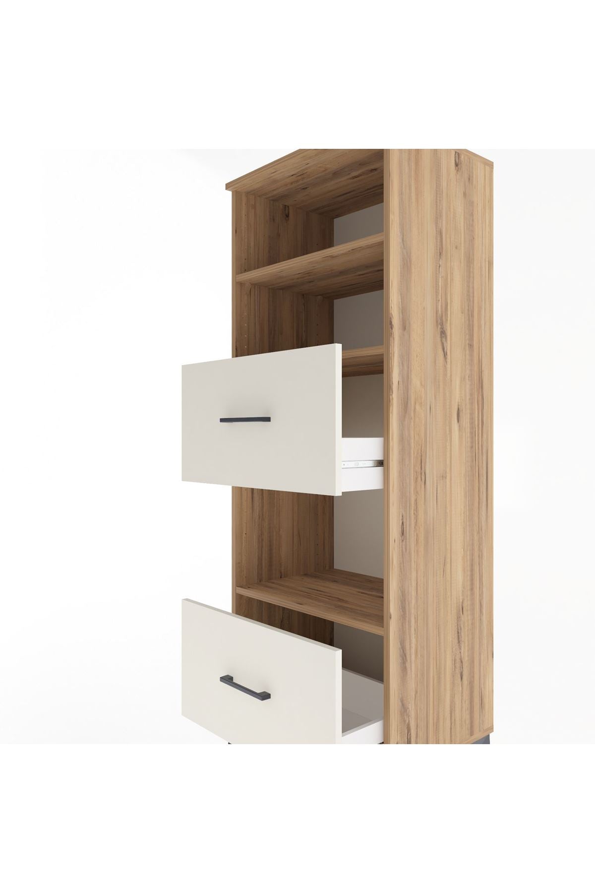 Hyperion Dolap 3 Raflı 2 Çekmeceli 60x44x163 Çam-Aytaşı