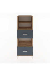 Hyperion Dolap 3 Raflı 2 Çekmeceli 60x44x163 Çam-Antrasit