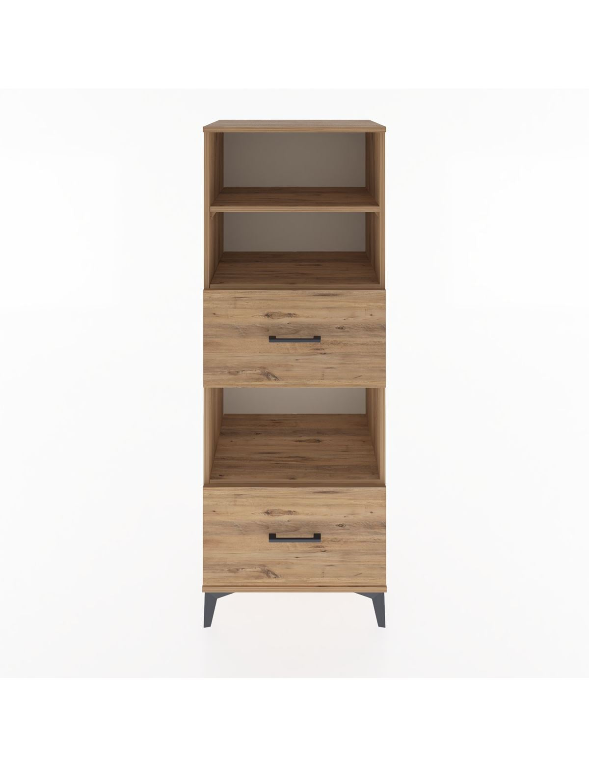 Hyperion Dolap 3 Raflı 2 Çekmeceli 60x44x163 Çam-Çam