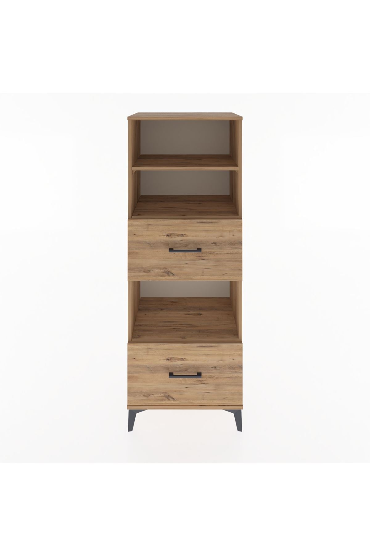 Hyperion Dolap 3 Raflı 2 Çekmeceli 60x44x163 Çam-Çam