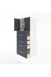 Hyperion Dolap 2 Raflı 4 Çekmeceli 2 Kapaklı 60x44x163 Aytaşı-Antrasit