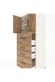 Hyperion Dolap 2 Raflı 4 Çekmeceli 2 Kapaklı 60x44x163 Aytaşı-Çam