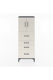 Hyperion Dolap 2 Raflı 4 Çekmeceli 2 Kapaklı 60x44x163 Antrasit-Aytaşı