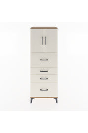 Hyperion Dolap 2 Raflı 4 Çekmeceli 2 Kapaklı 60x44x163 Çam-Aytaşı