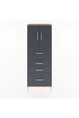 Hyperion Dolap 2 Raflı 4 Çekmeceli 2 Kapaklı 60x44x163