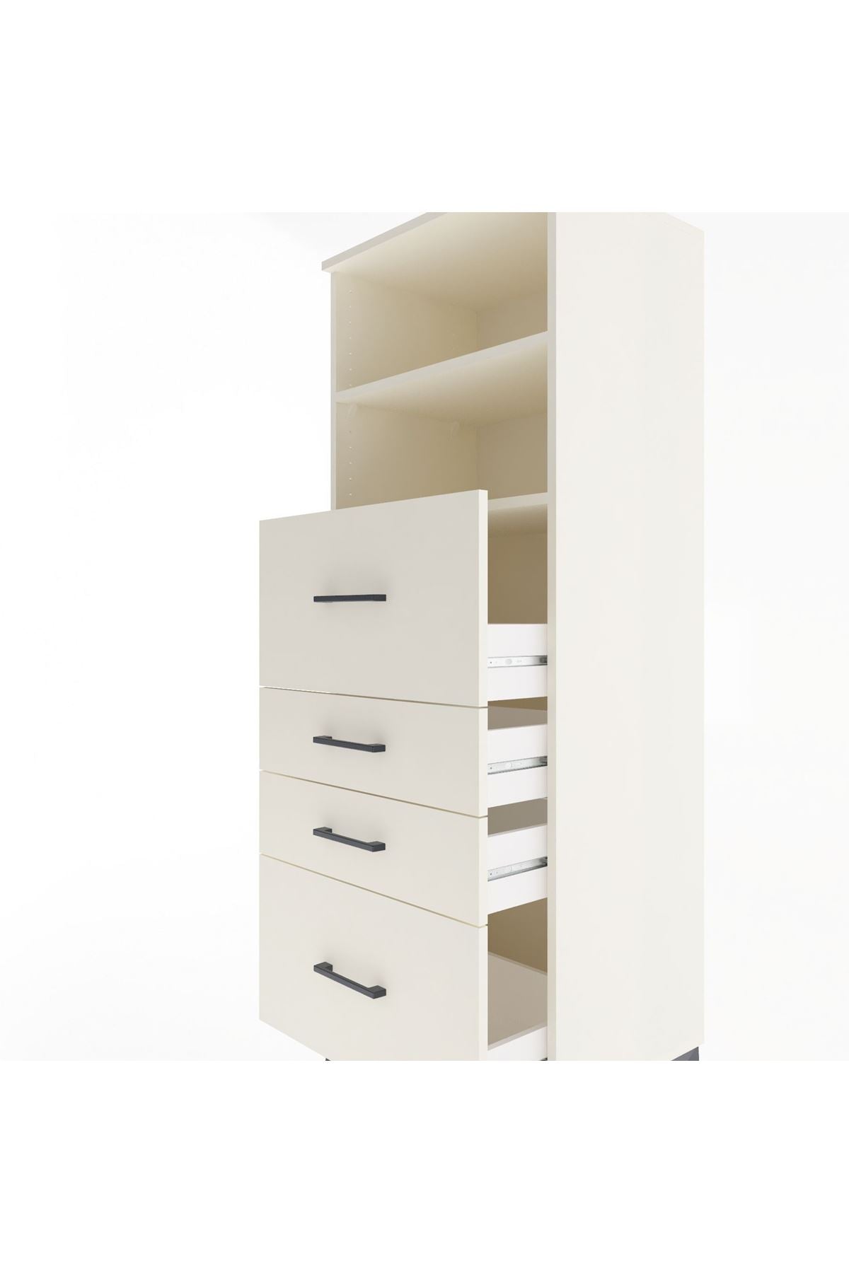 Hyperion Dolap 2 Raflı 4 Çekmeceli 60x44x163 Aytaşı-Aytaşı