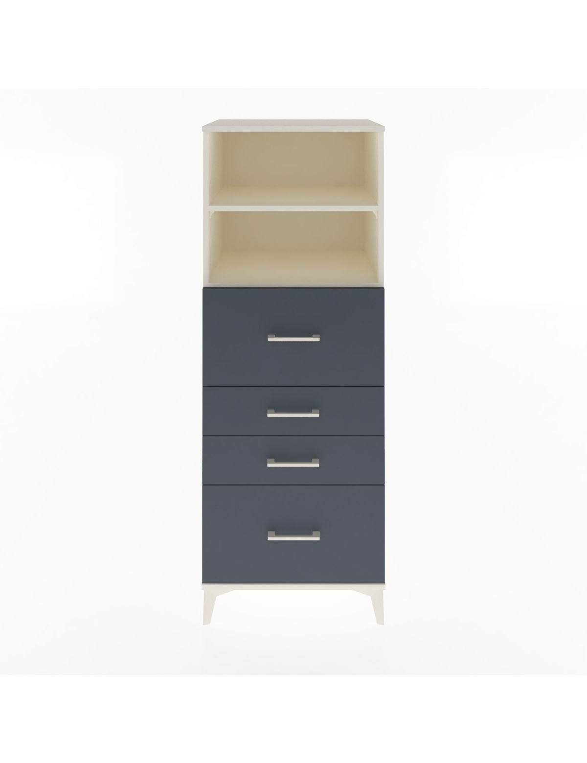 Hyperion Dolap 2 Raflı 4 Çekmeceli 60x44x163 Aytaşı-Antrasit