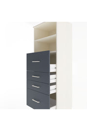 Hyperion Dolap 2 Raflı 4 Çekmeceli 60x44x163 Aytaşı-Antrasit