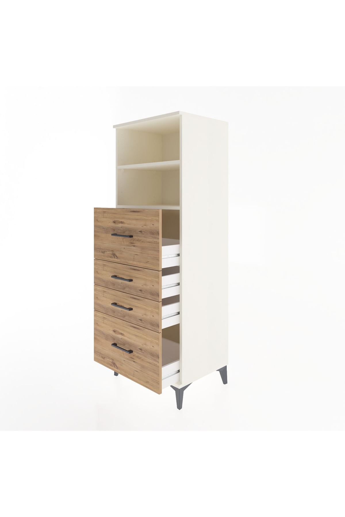 Hyperion Dolap 2 Raflı 4 Çekmeceli 60x44x163 Aytaşı-Çam