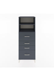 Hyperion Dolap 2 Raflı 4 Çekmeceli 60x44x163 Antrasit-Antrasit