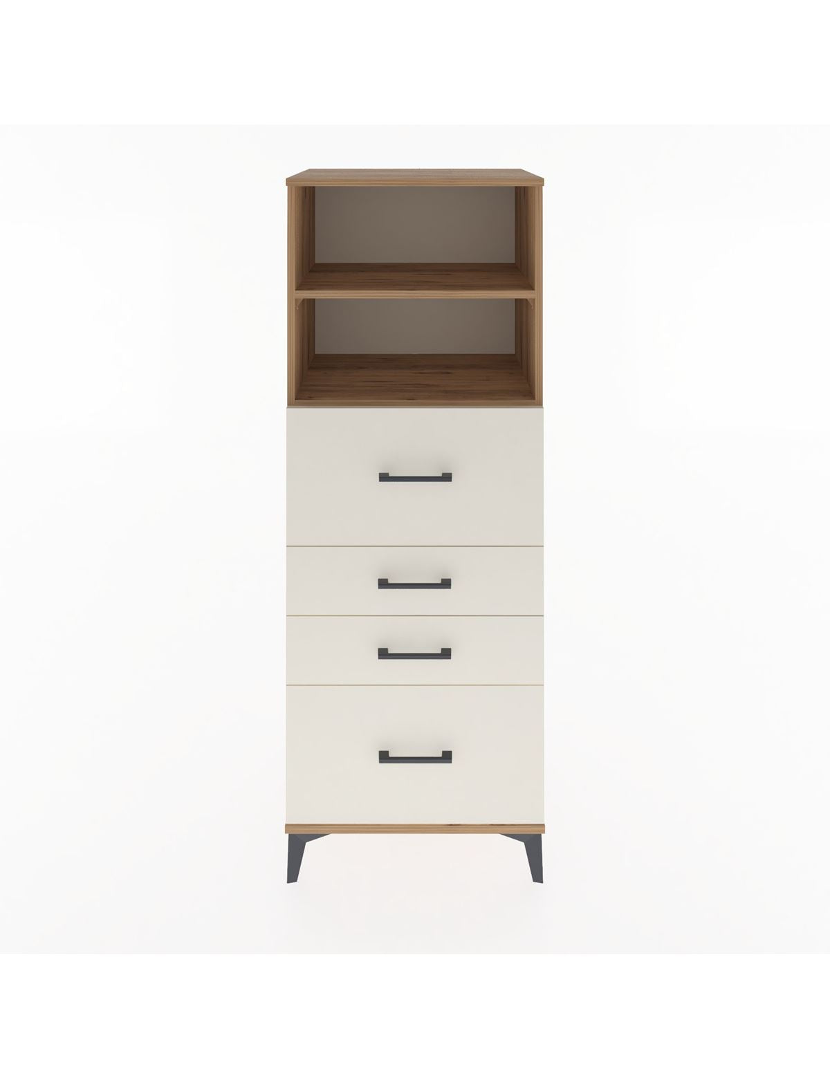 Hyperion Dolap 2 Raflı 4 Çekmeceli 60x44x163 Çam-Aytaşı