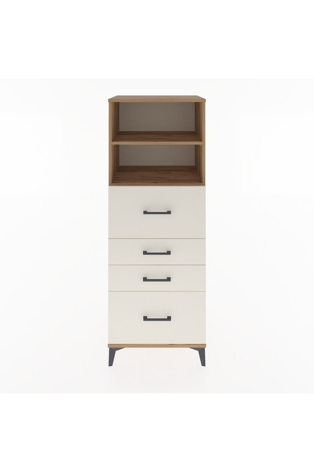 Hyperion Dolap 2 Raflı 4 Çekmeceli 60x44x163 Çam-Aytaşı