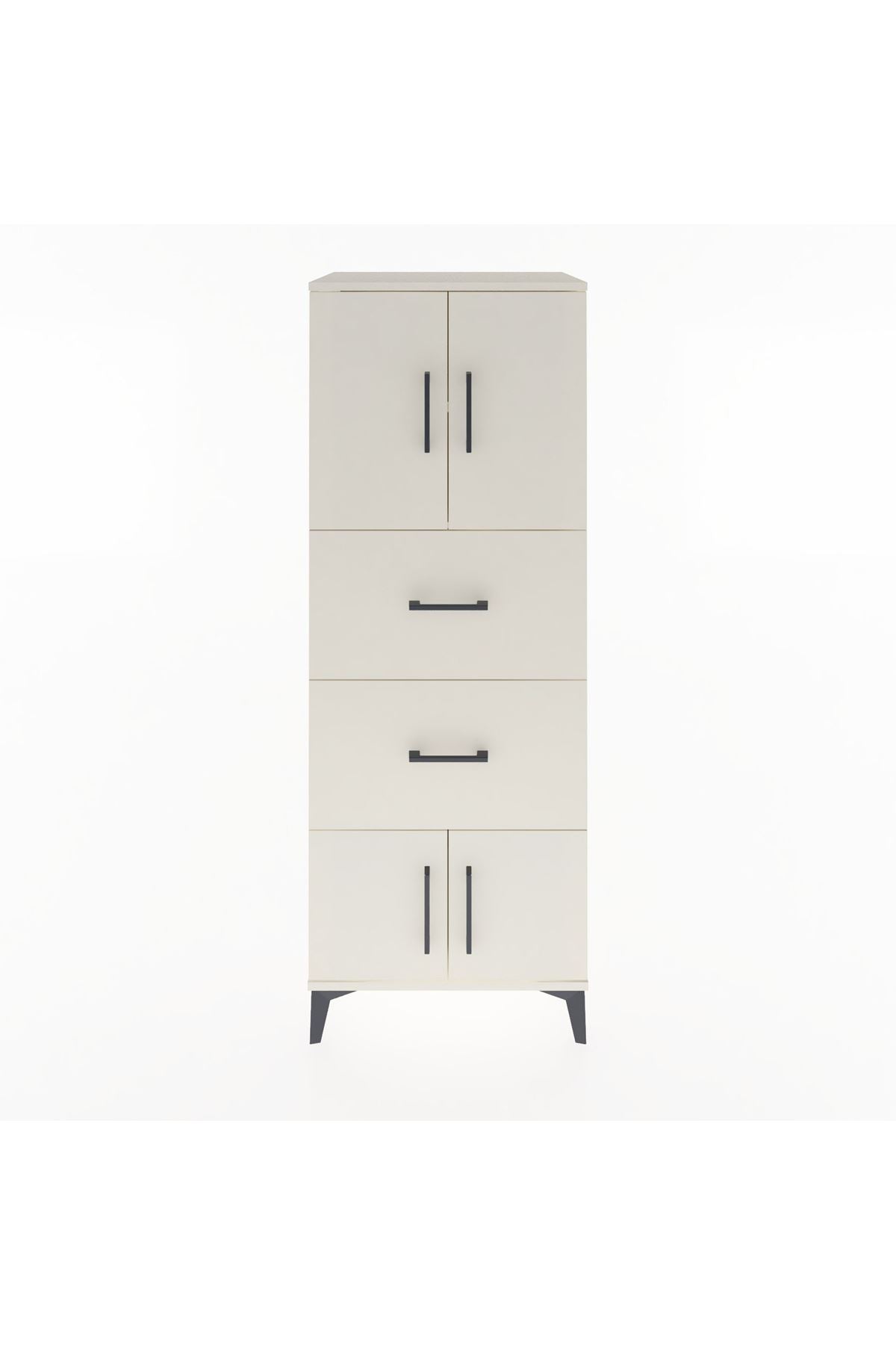 Hyperion Dolap 2 Raflı 2 Çekmeceli 4 Kapaklı 60x44x163 Aytaşı-Aytaşı