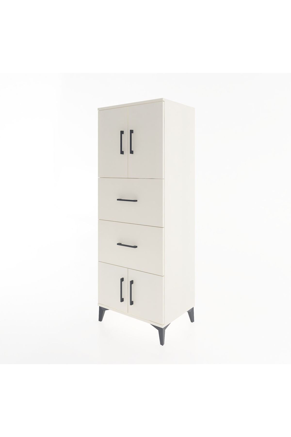 Hyperion Dolap 2 Raflı 2 Çekmeceli 4 Kapaklı 60x44x163 Aytaşı-Aytaşı