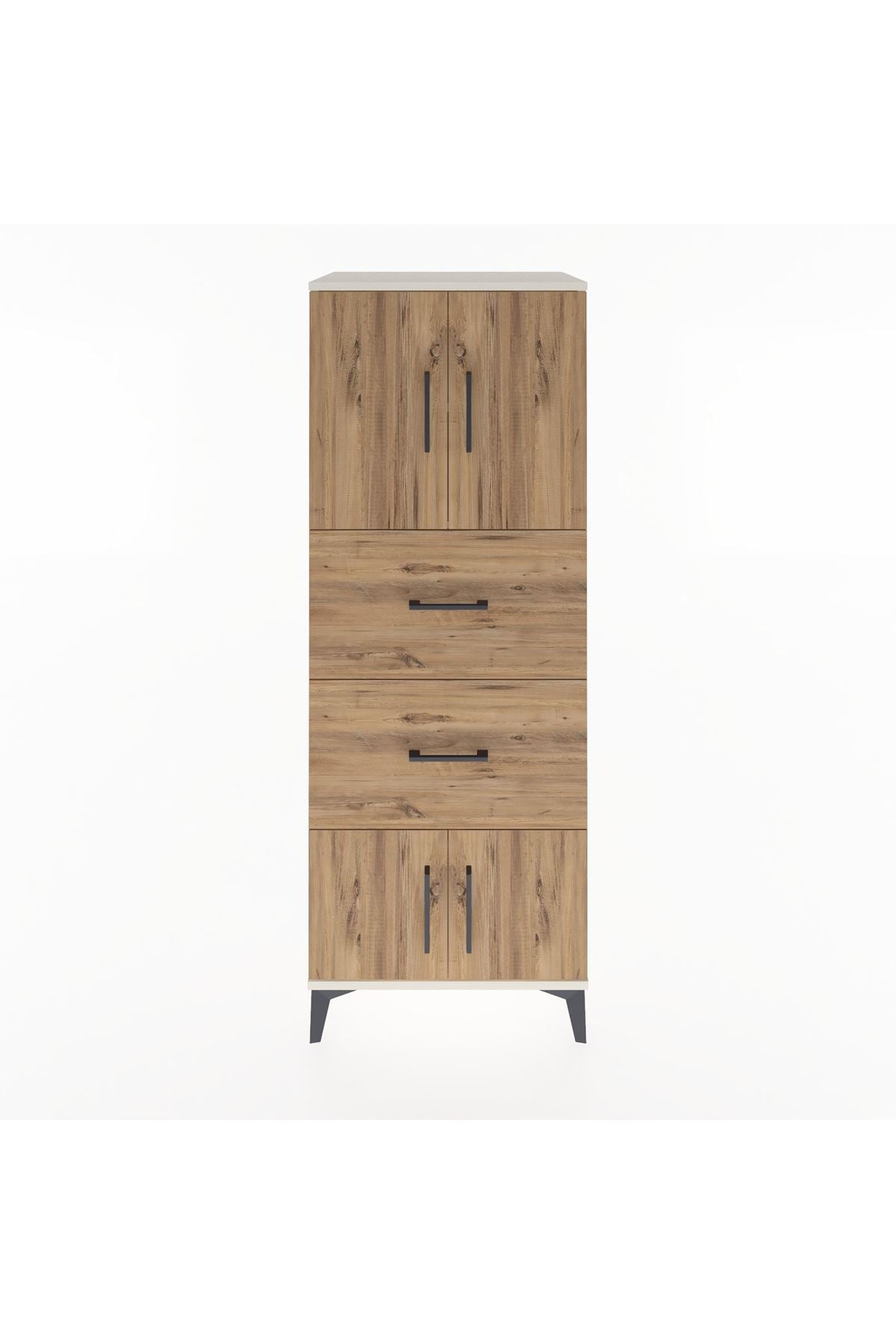 Hyperion Dolap 2 Raflı 2 Çekmeceli 4 Kapaklı 60x44x163 Aytaşı-Çam