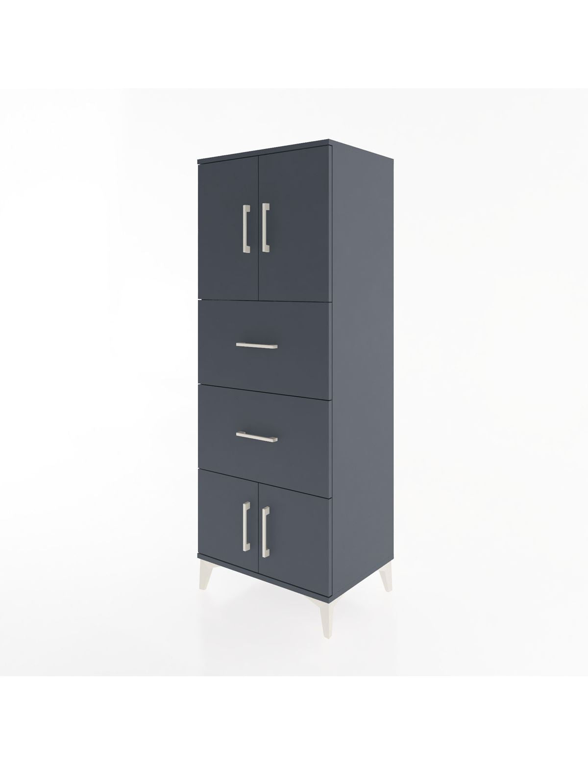 Hyperion Dolap 2 Raflı 2 Çekmeceli 4 Kapaklı 60x44x163 - S53M073V5B