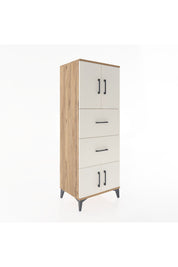 Hyperion Dolap 2 Raflı 2 Çekmeceli 4 Kapaklı 60x44x163 Çam-Aytaşı