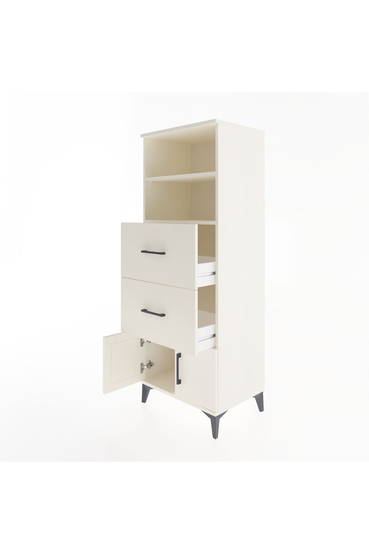 Hyperion Dolap 2 Raflı 2 Çekmeceli 2 Kapaklı 60x44x163 Aytaşı-Aytaşı