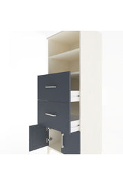 Hyperion Dolap 2 Raflı 2 Çekmeceli 2 Kapaklı 60x44x163 Aytaşı-Antrasit